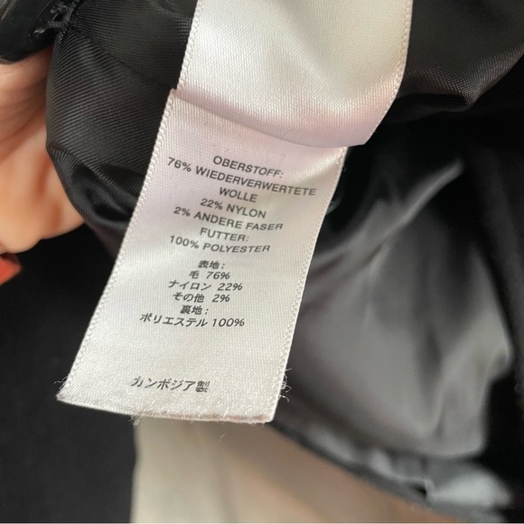 Eddie Bauer Women's Black Wool Peacoat‎ Jacket Winter Warm Anchor Buttons Small - Picture 5 of 6